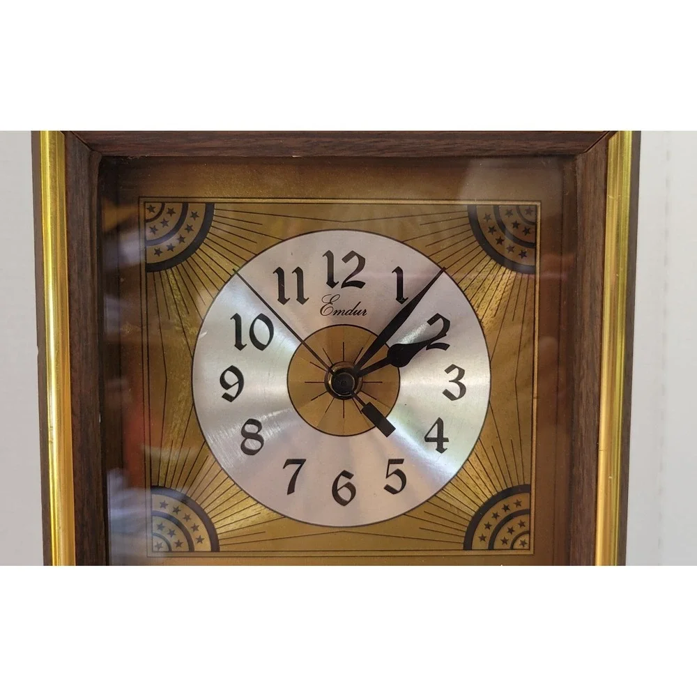Clock Vintage 1983 Foil Jesus Knocking On Door‎ Quartz Clock 14x7 WORKS